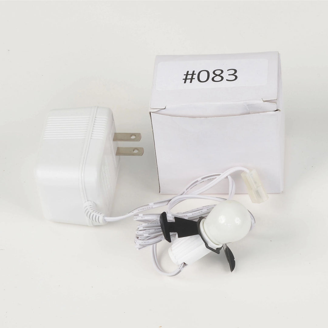 Replacement Adapter 3V DC 800mA white w/light and male aux clip