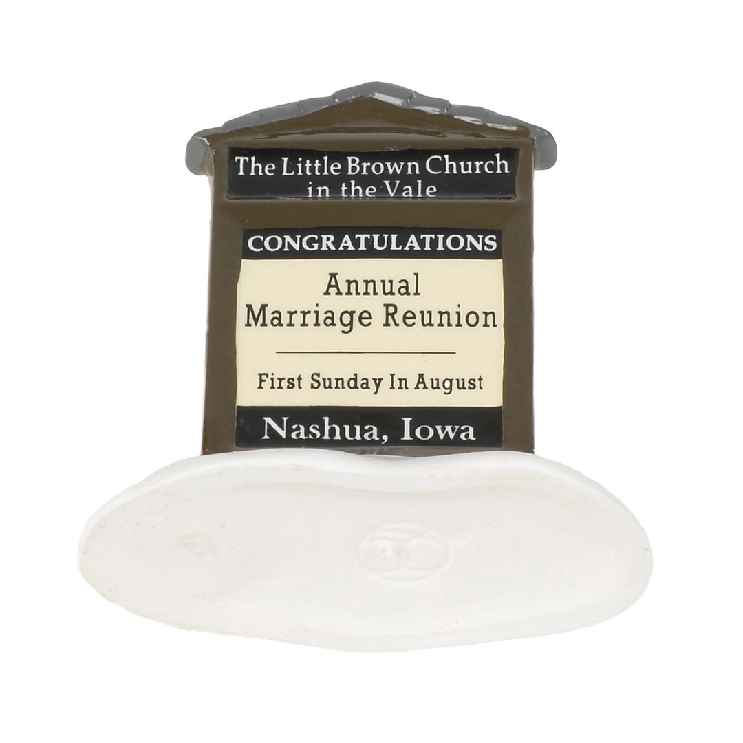 Little Brown Church in the Vale Ceramic Sign