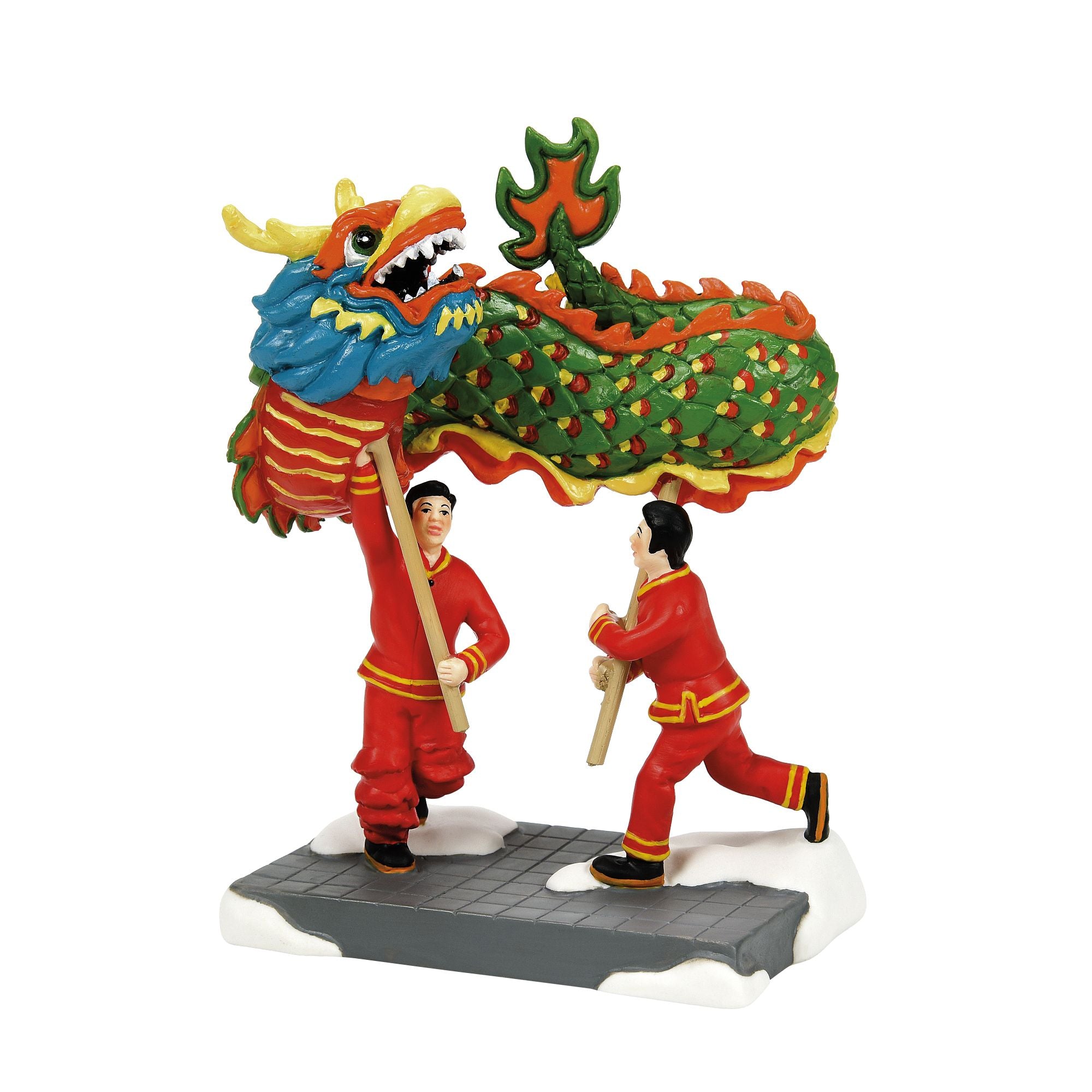 Dept 56 THE DRAGON PARADE 55032 SNOW Village good D56 Chinatown Department 56 H15