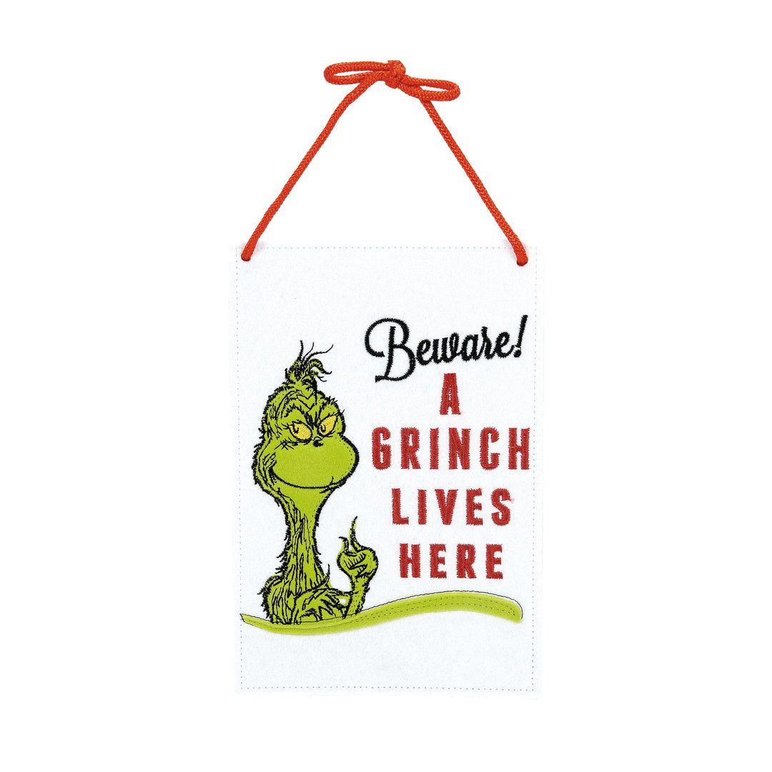 Grinch Lives Here door hanger