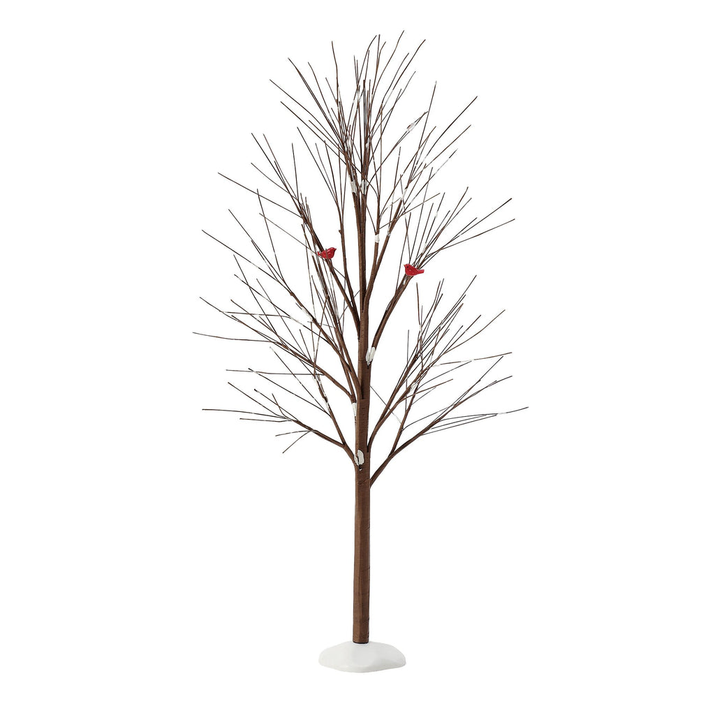 Brown Tree with Snow/Bird