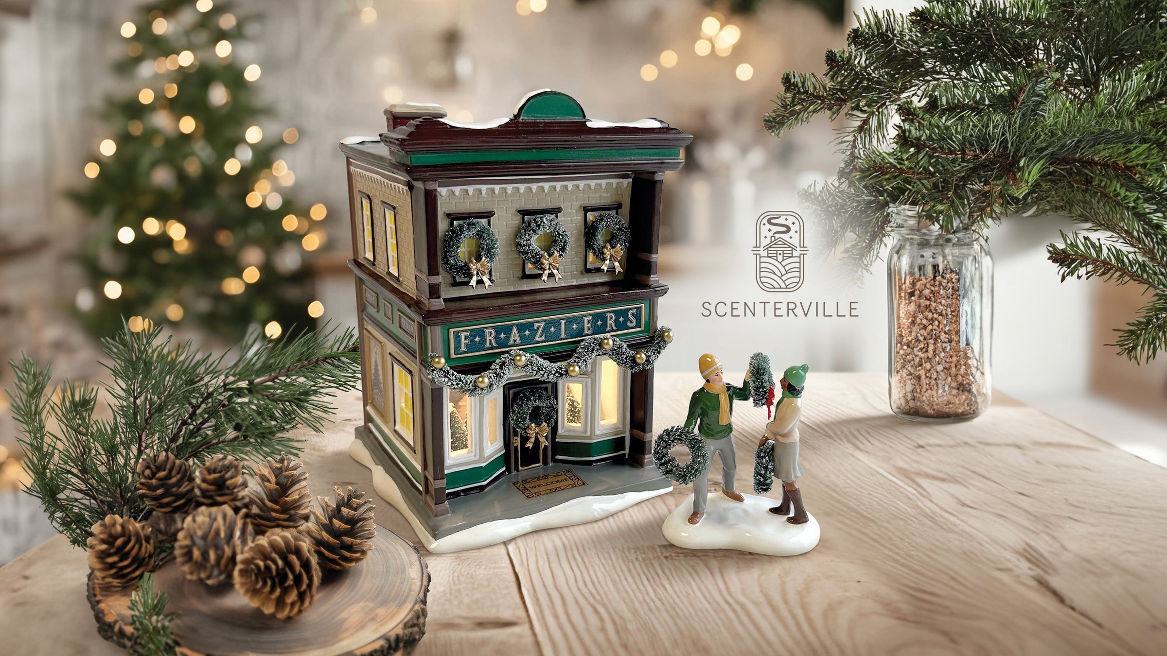 Department 56 Village Scenterville Lit house and accessories