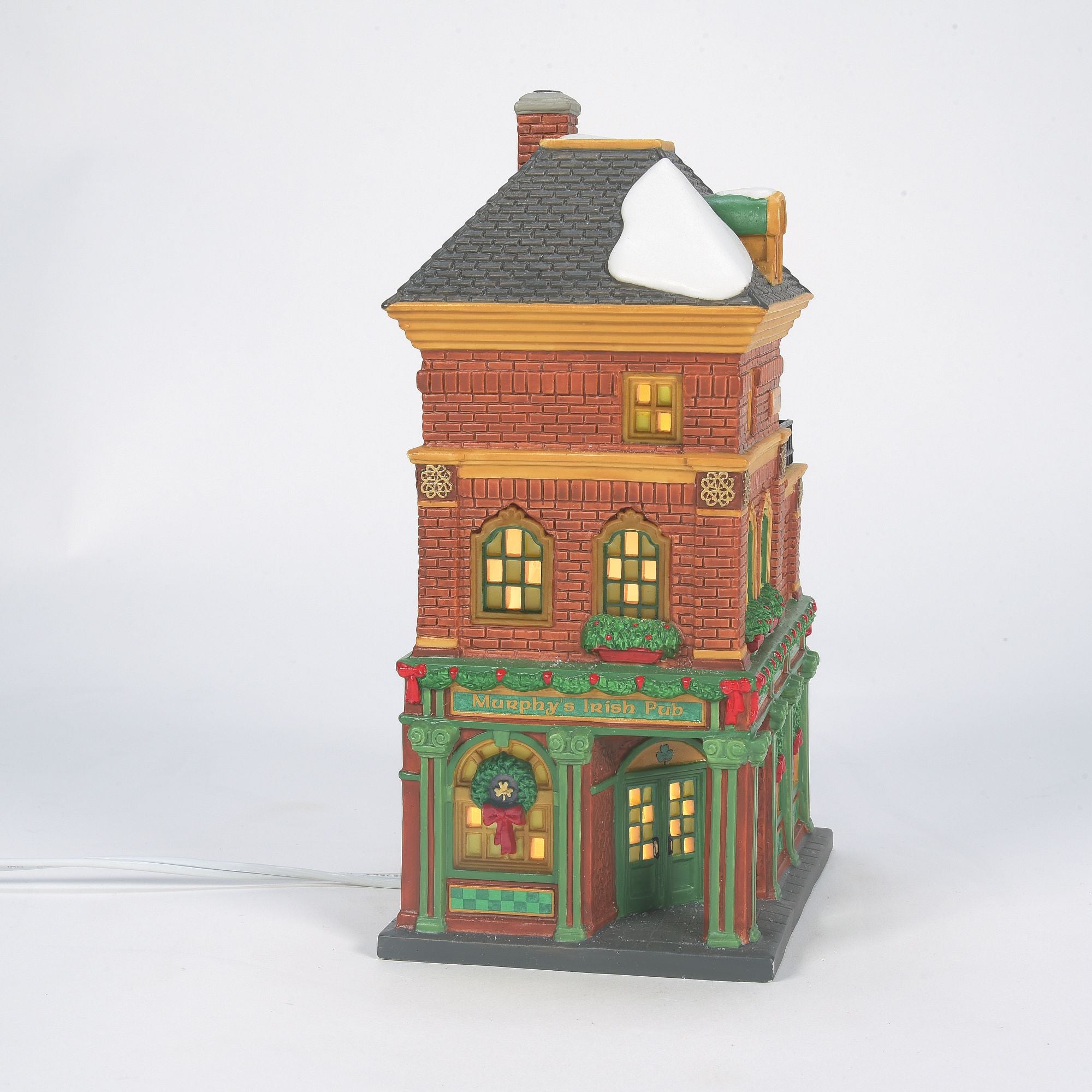 Dept 56 Christmas In City 2012 MURPHY'S IRISH PUB 4025241 NRFB St shops Patrick's Day*