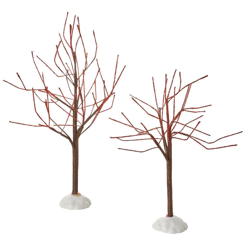 Red Sparkle Trees, Set of 2