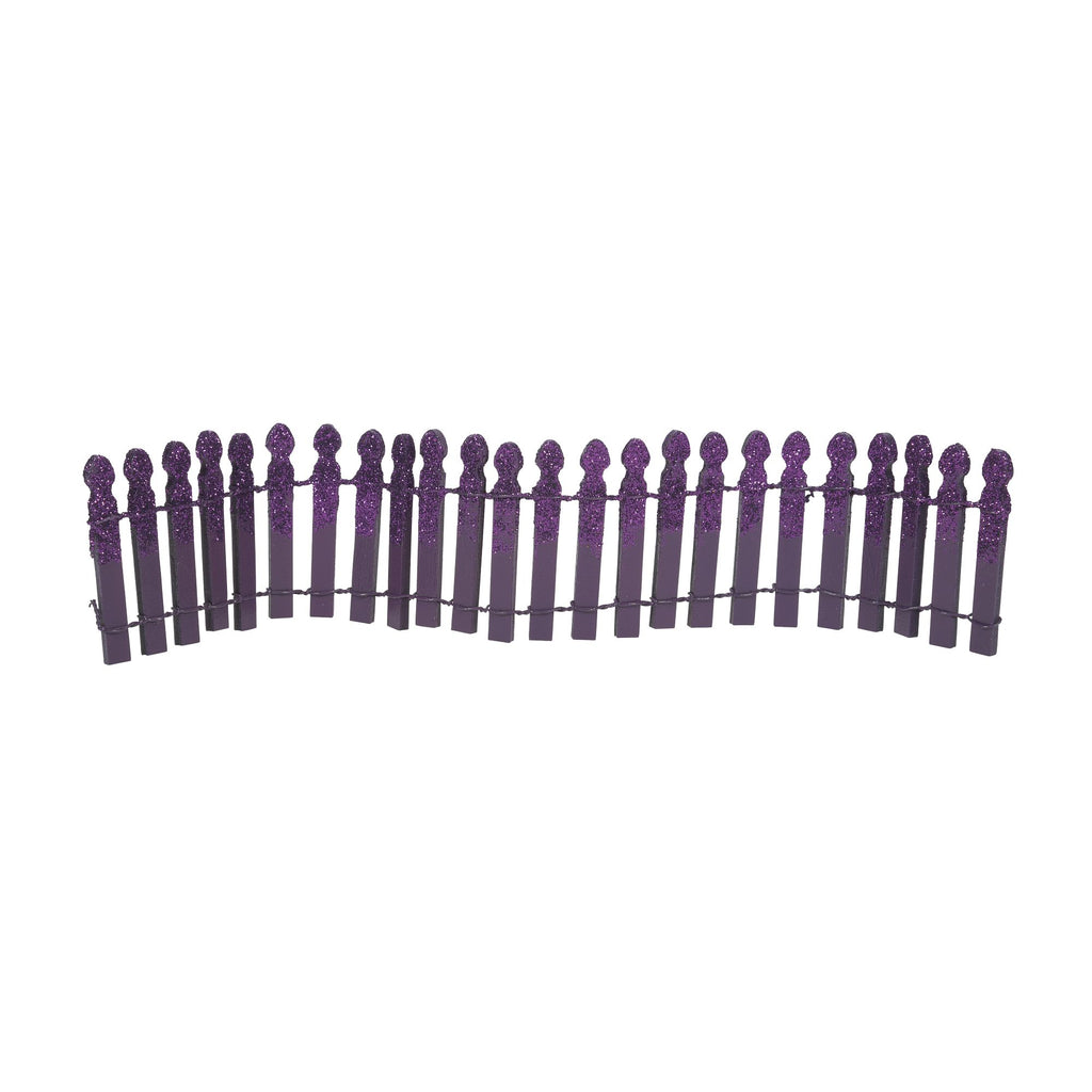 Ghoulish Purple Glitter Fence