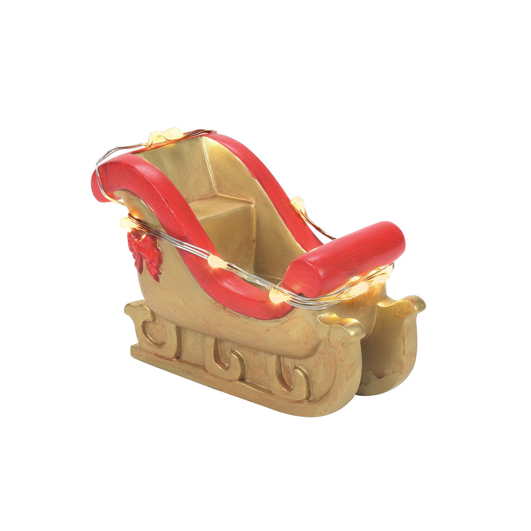 Lit Santa's Golden Sleigh