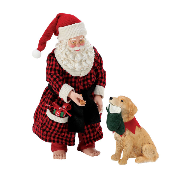 Dept 56 Possible Dreams Santa And His Pets Bulldog Bubble Bath Santa  Figurine - Ivey's Gifts And Decor