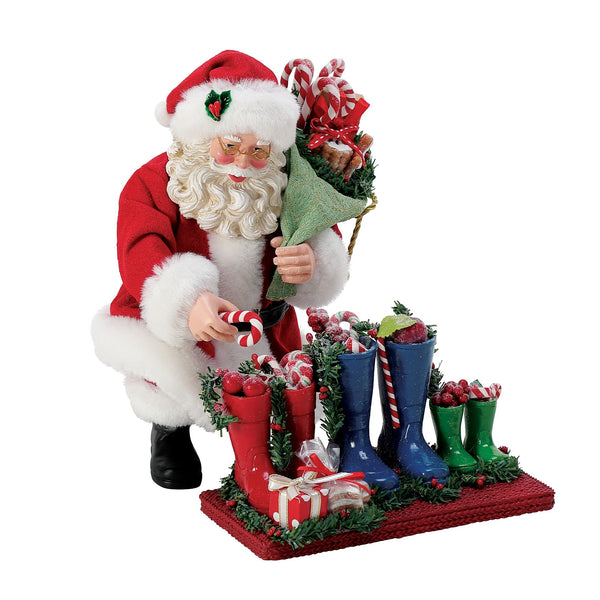 Dept 56 Possible Dreams Santa And His Pets Bulldog Bubble Bath Santa  Figurine - Ivey's Gifts And Decor