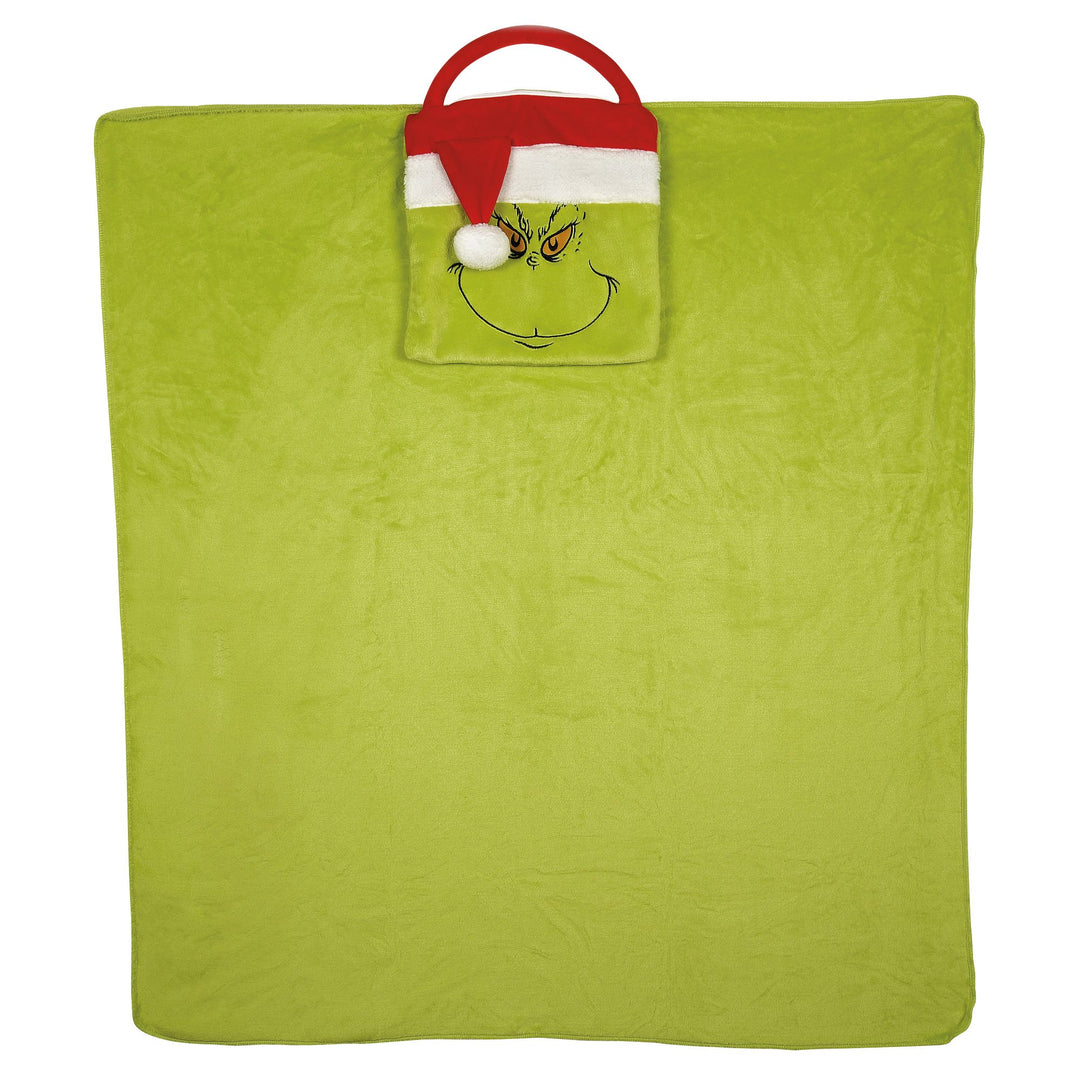 Santa Grinch Travel Blanket