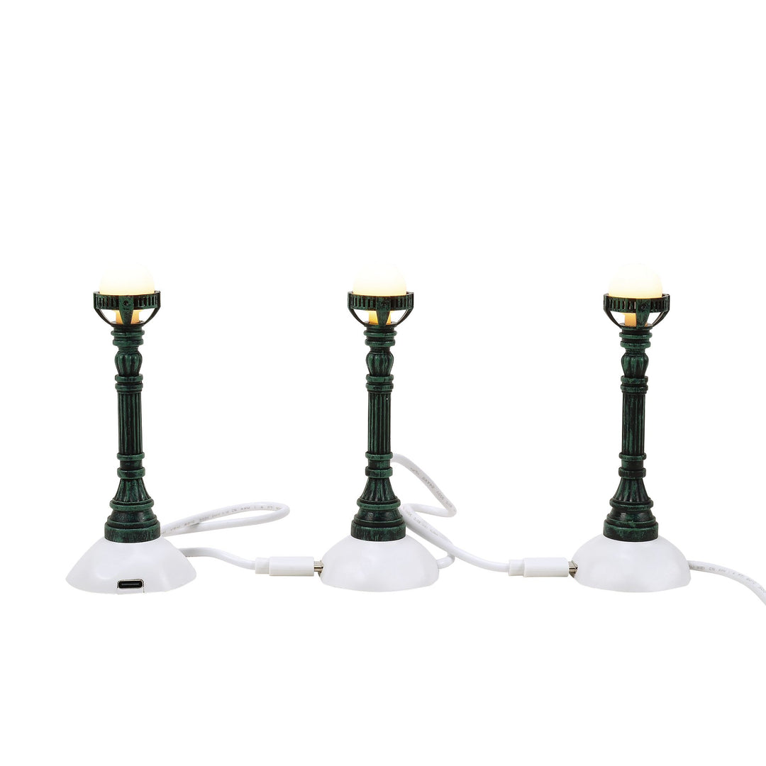 Copper Lamp Post S/3