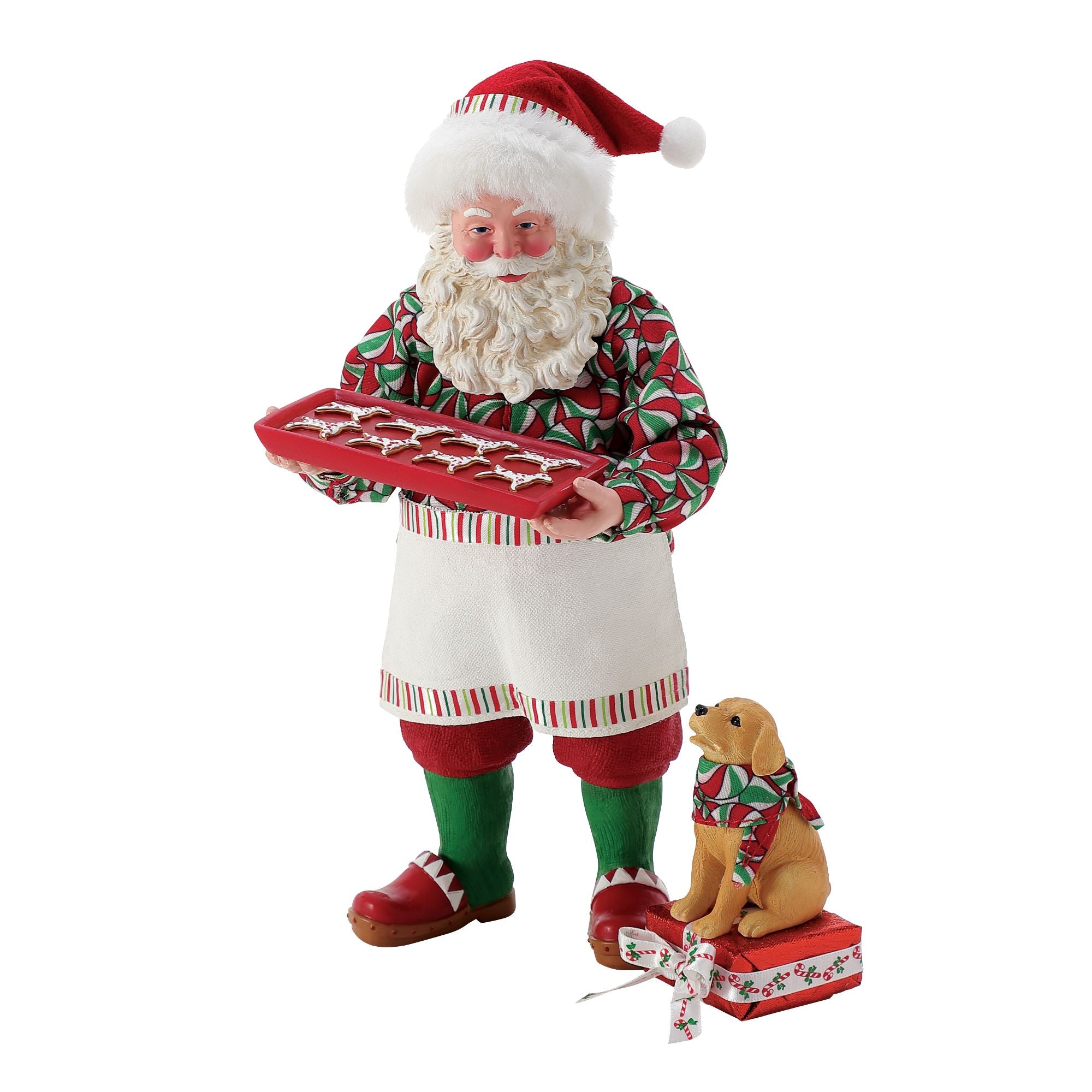 Department 56 Possible Dreams Santa And His Pets Pick Of The Litter Puppies Figurine, 10.5 Inch, Multicolor