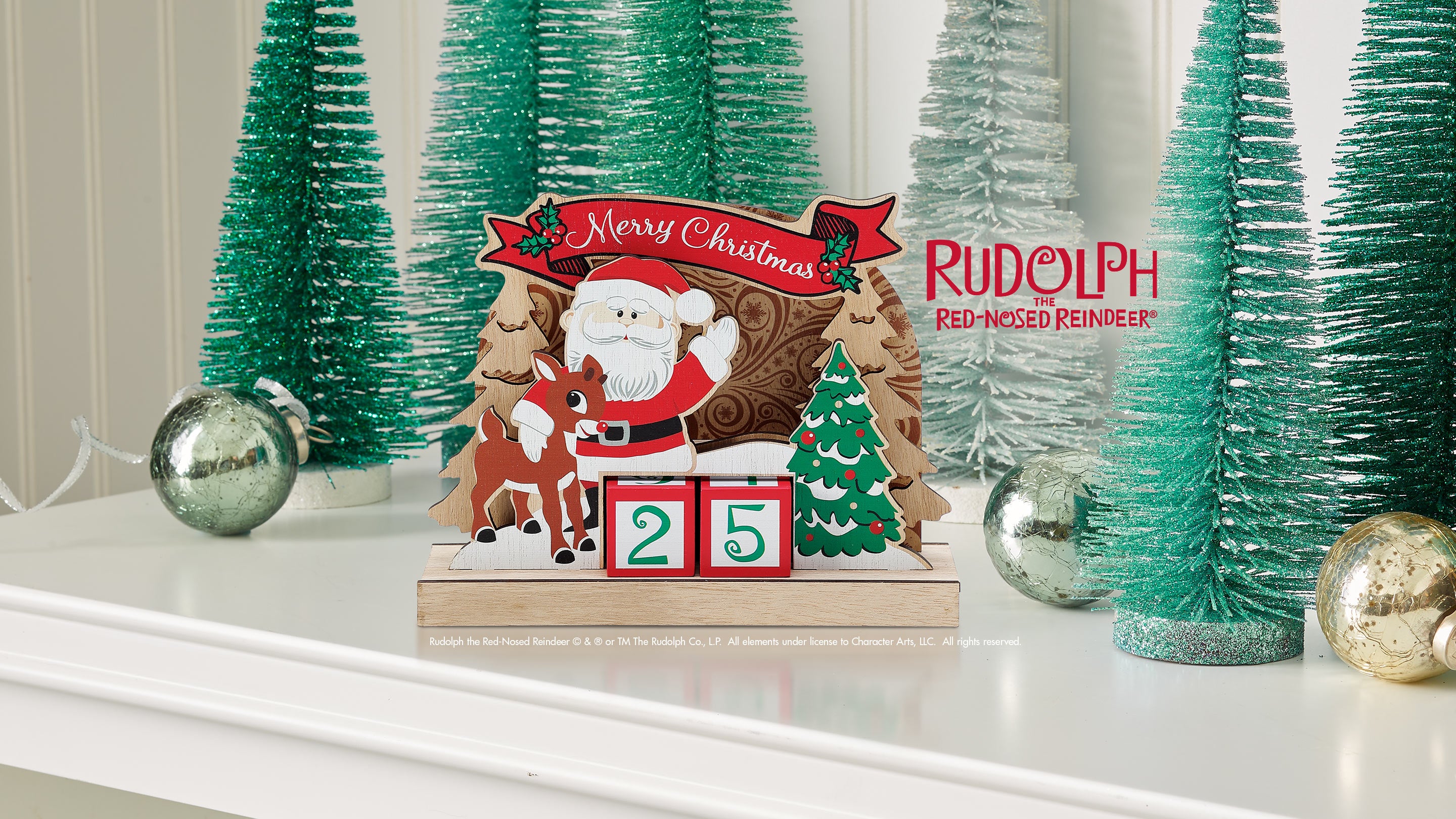 Department 56 Flourish-Rudolph Christmas display