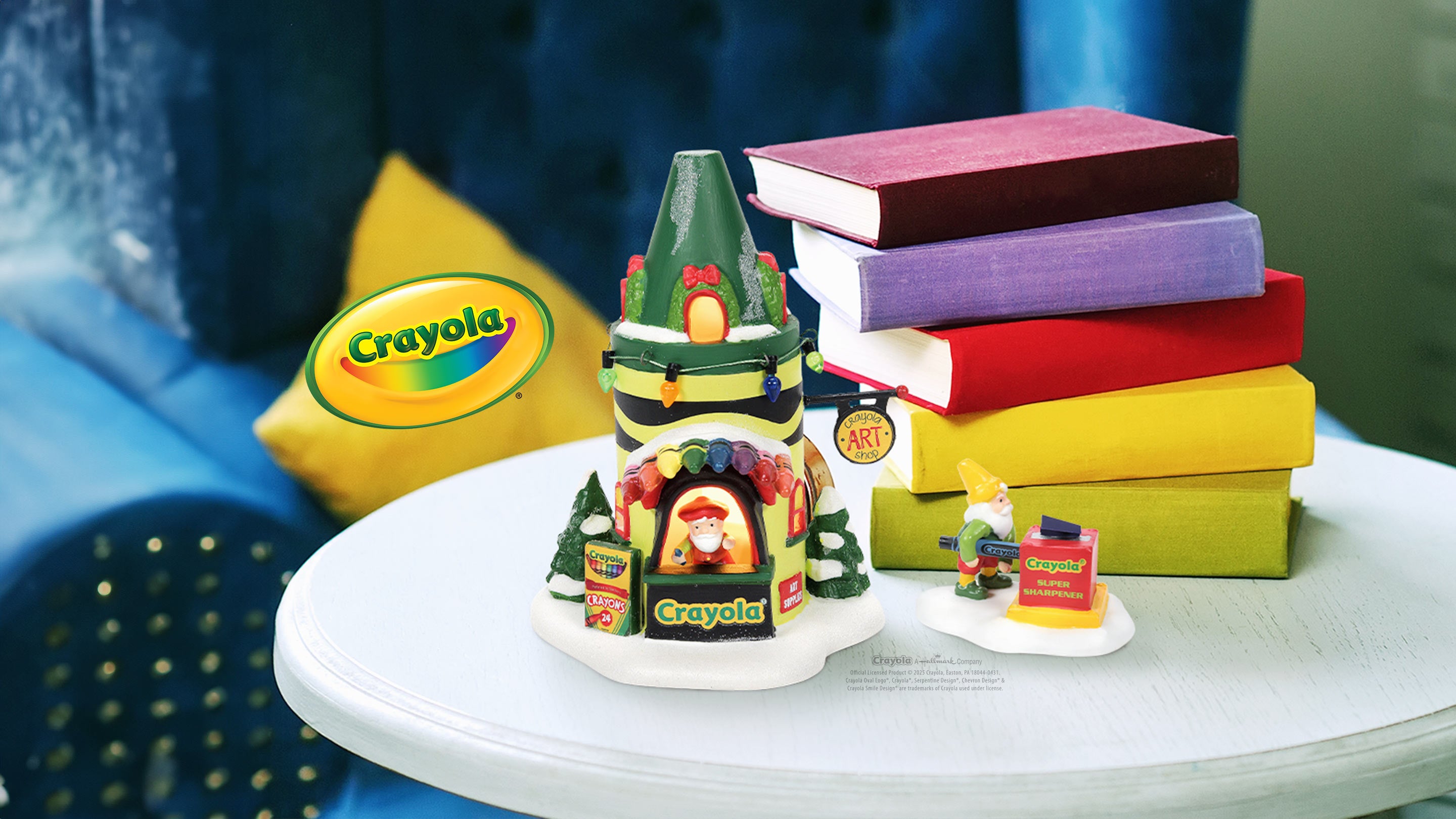 Department 56 Village Crayola Lit house and accessories