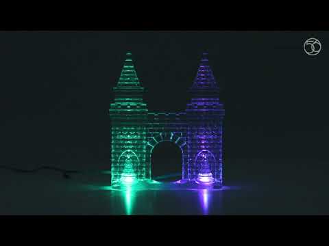 Lit Ice Castle Gate