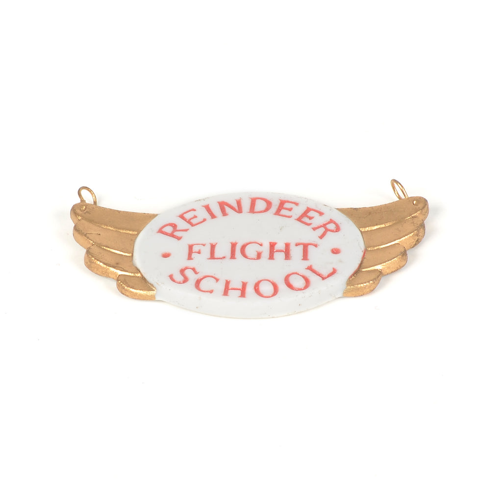 Reindeer Flight School Ceramic  Sign