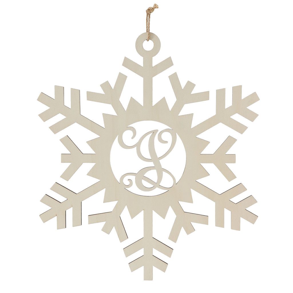 J Monogram Snowflake