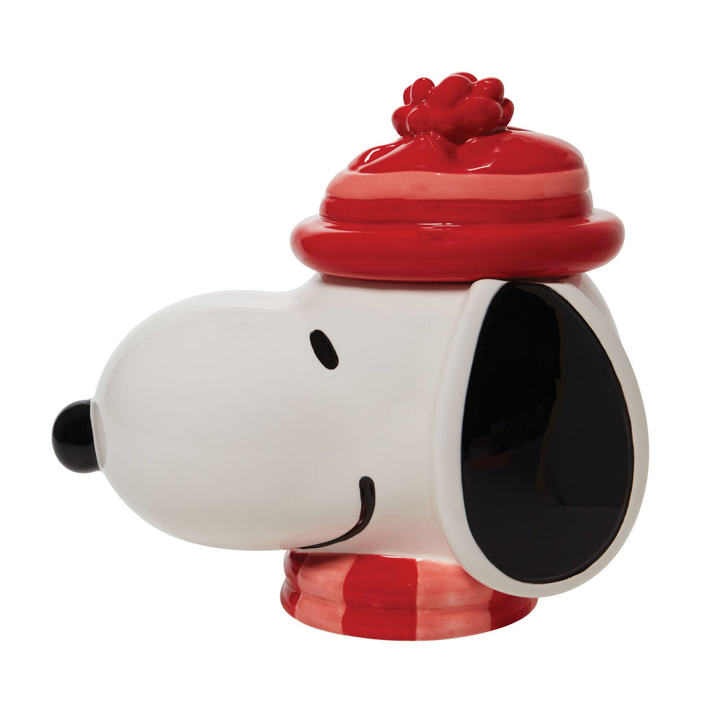Peanuts Classic Snoopy 11 Ceramic Cookie Jar w/ Fitted Lid