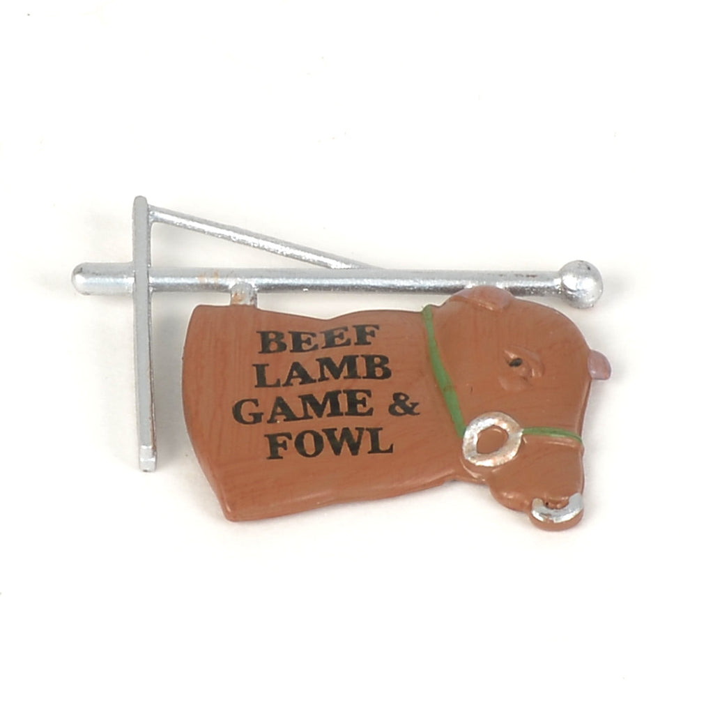 Abel Beesley Butcher Beef, Lamb, Game, Fowl Hanging sign